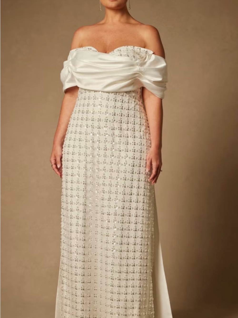 Bridal By Eloquii Embellished Column Gown With Train